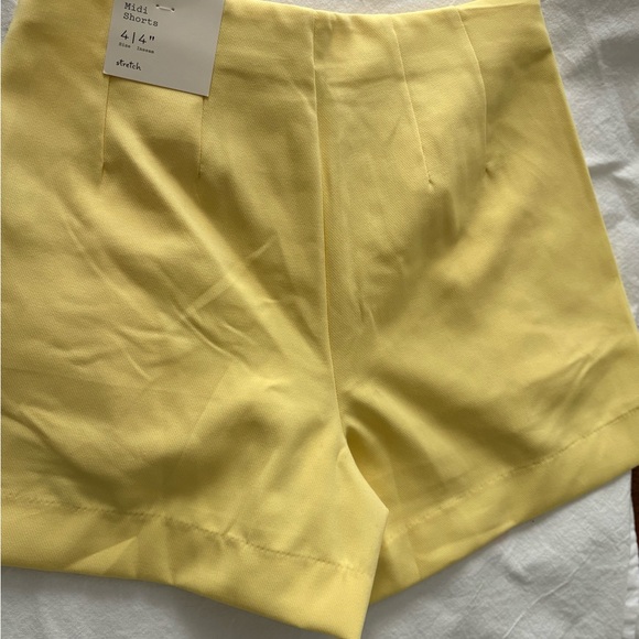 A New Day High Waist Yellow Shorts - Picture 2 of 5